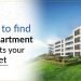 Tips to Look for an Apartment that fits your Budget
