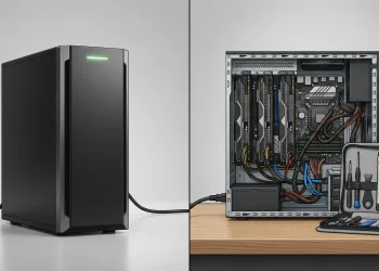 Turnkey private AI server next to a self-built GPU server representing the buy-vs-build choice