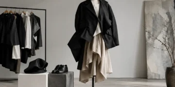 Comme des Garcons avant-garde fashion featuring sculptural silhouettes and unconventional tailoring.