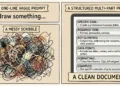 Comparison of a vague AI prompt and a detailed structured prompt with their results